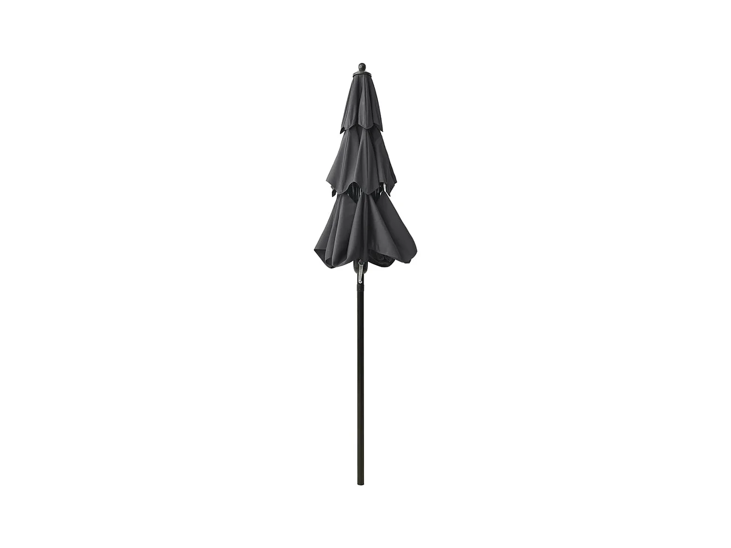 Parasol à 3 niveaux avec mât en aluminium Anthracite 2 m
