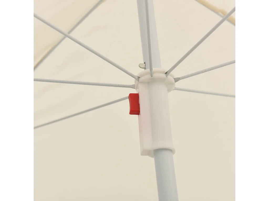 Parasol d'extérieur avec mât en acier Sable 180cm