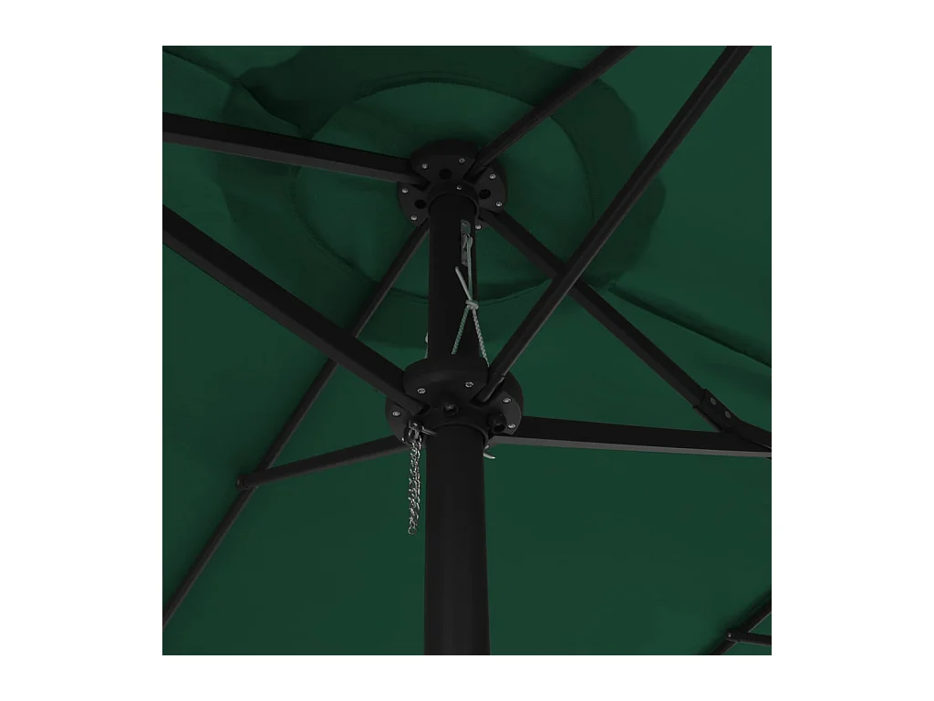 Parasol d'extérieur et mât en aluminium 460x270 Vert
