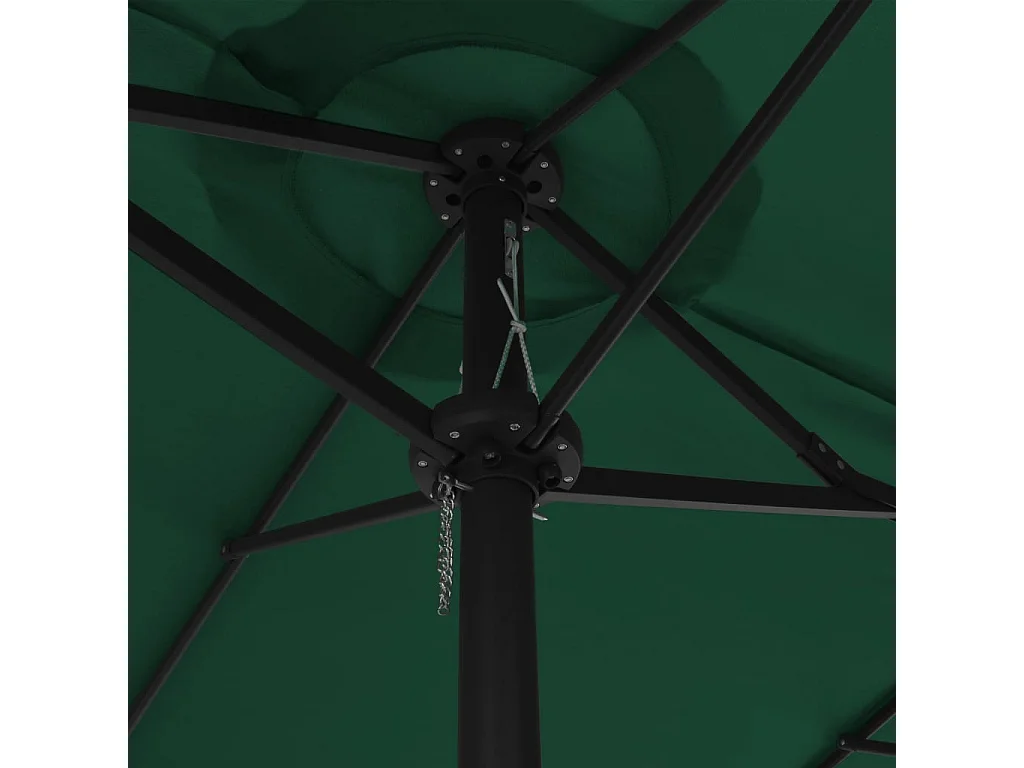 Parasol d'extérieur et mât en aluminium 460x270 Vert