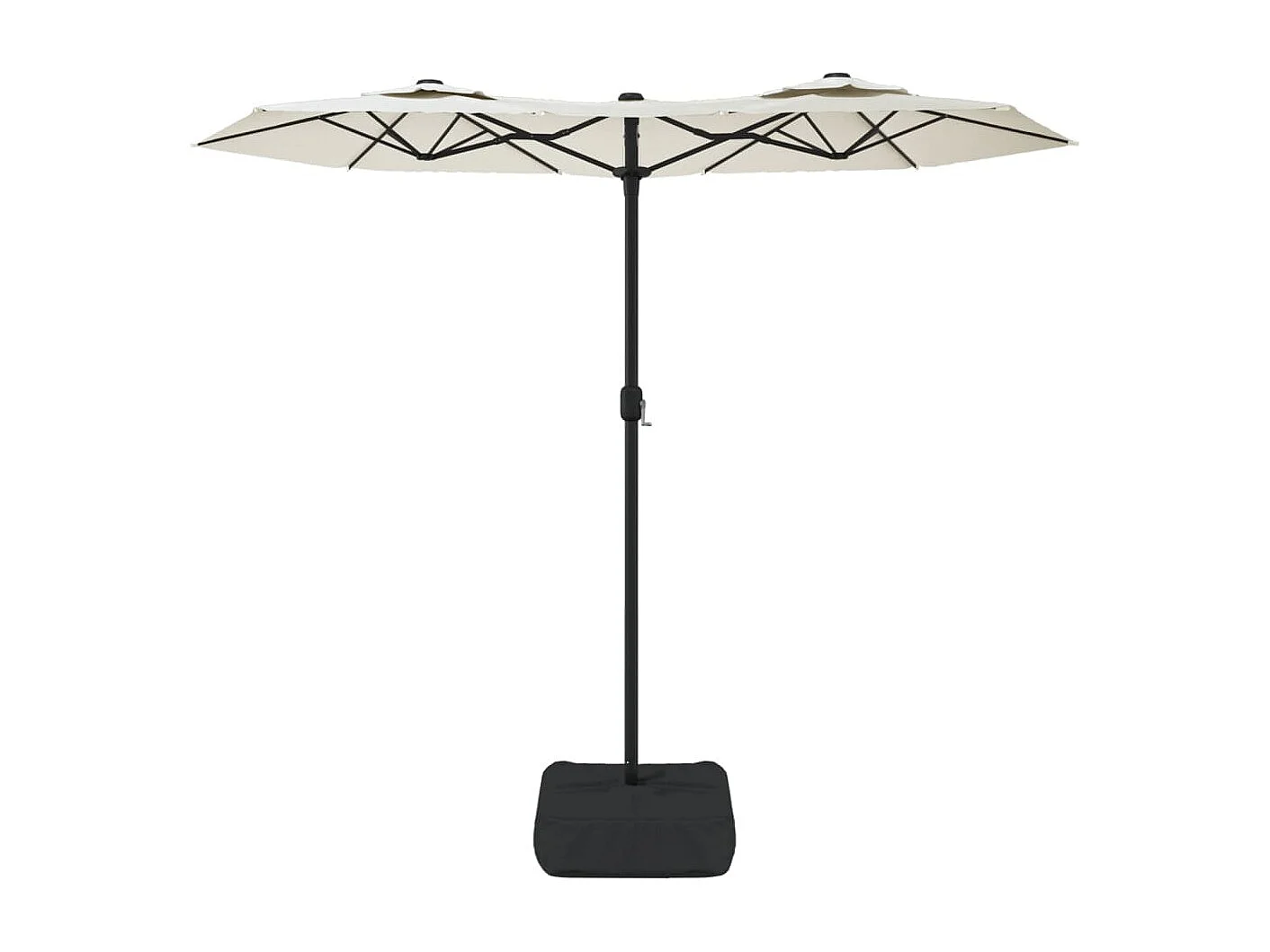 Parasol à double tête avec LED blanc sable 316x240