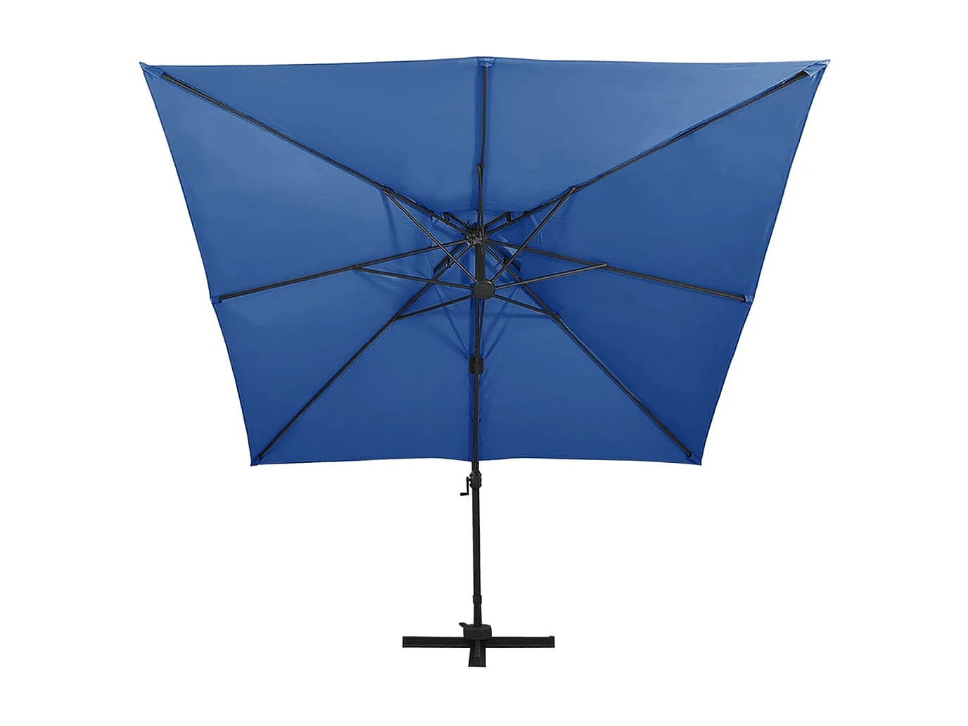 Parasol déporté à double toit 300x300 Bleu azuré