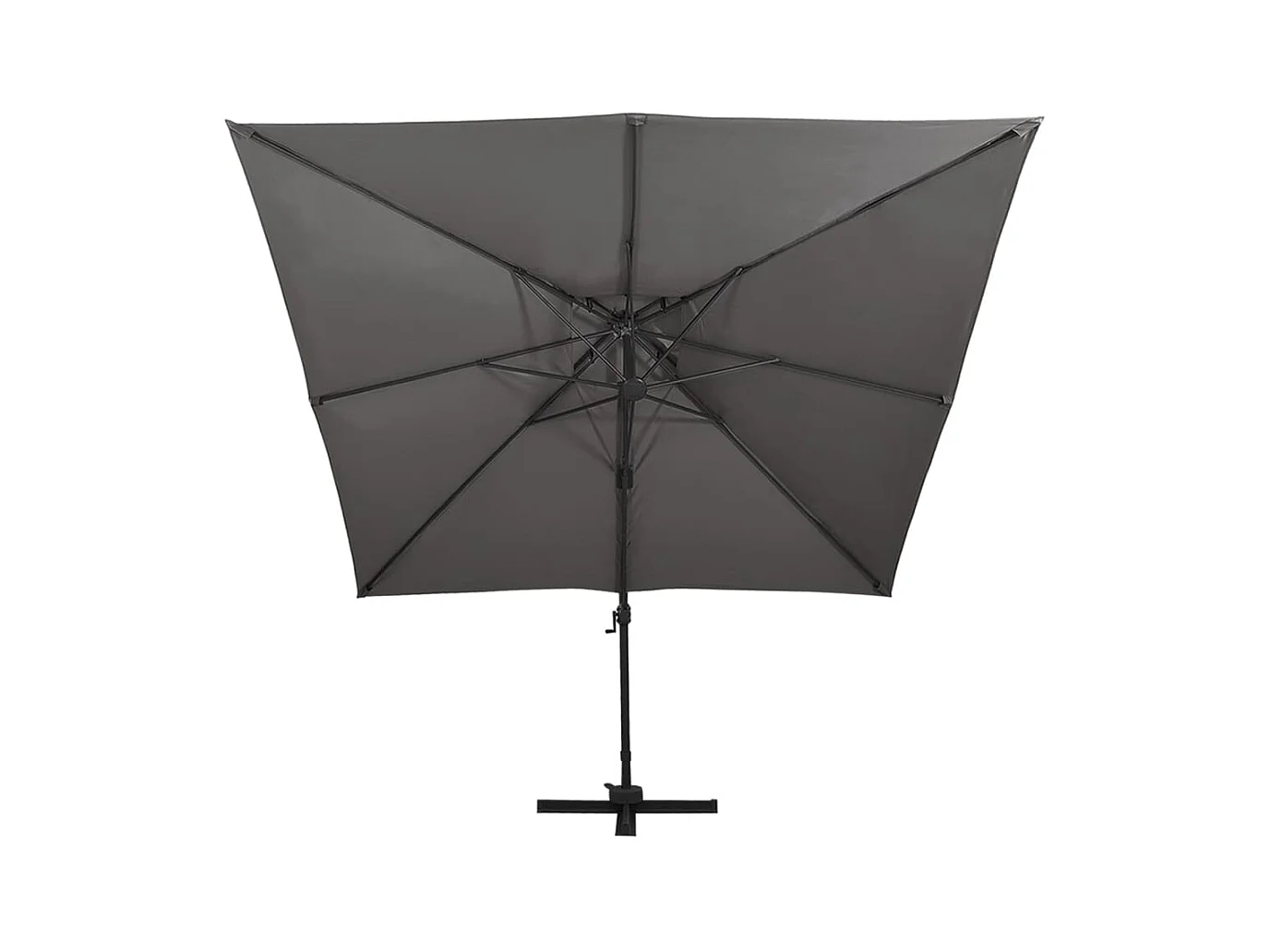 Parasol déporté à double toit 300x300 Anthracite