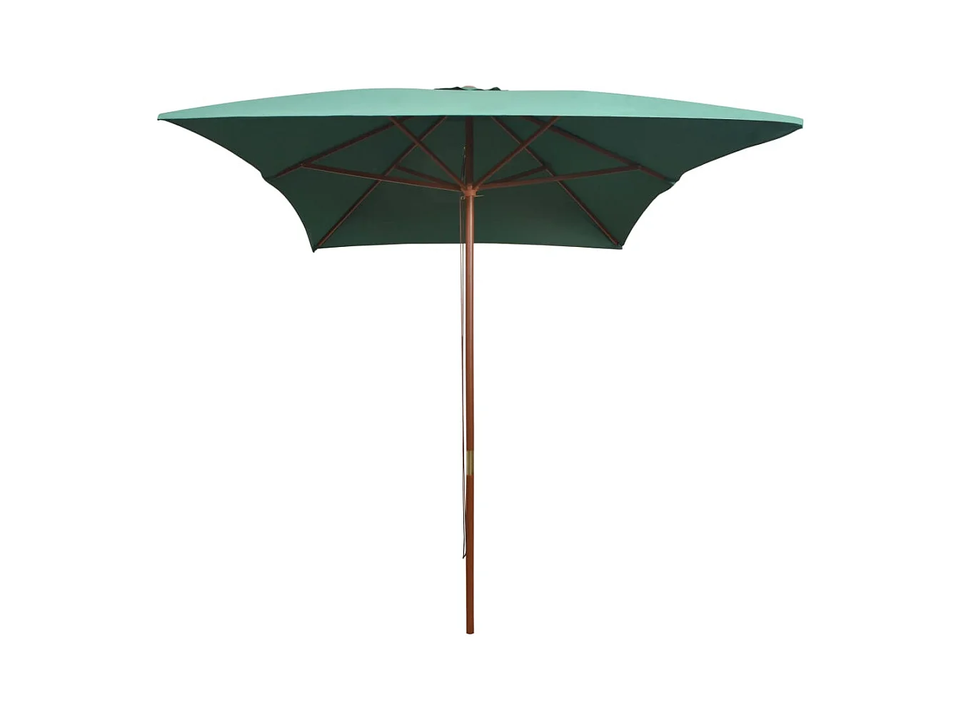 Parasol avec poteau en bois 200x300 Vert