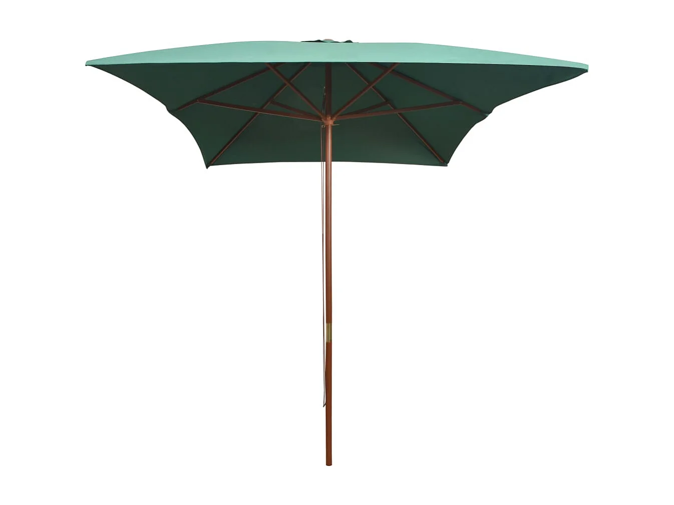 Parasol avec poteau en bois 200x300 Vert