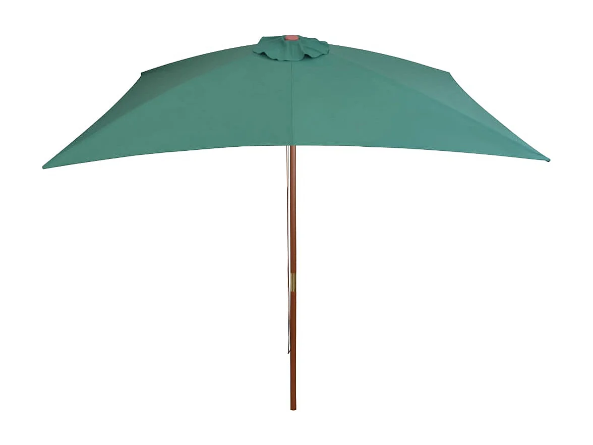Parasol avec poteau en bois 200x300 Vert