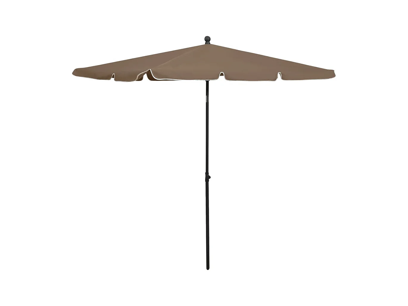 Parasol de jardin avec mât 210x140 Taupe