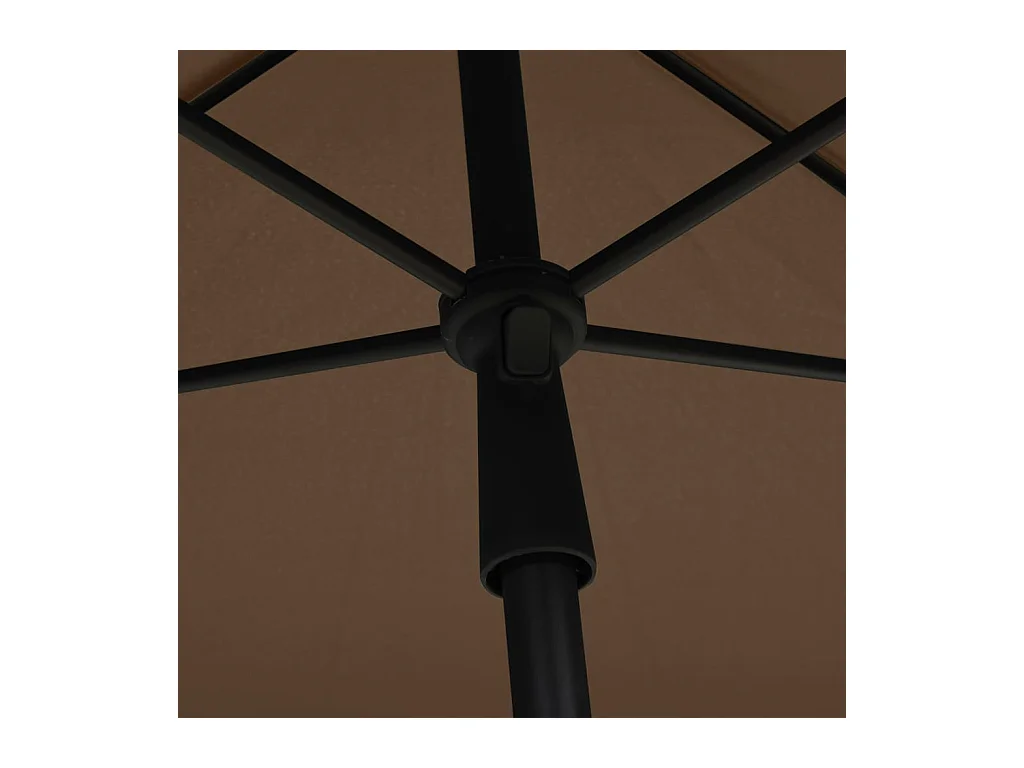 Parasol de jardin avec mât 210x140 Taupe