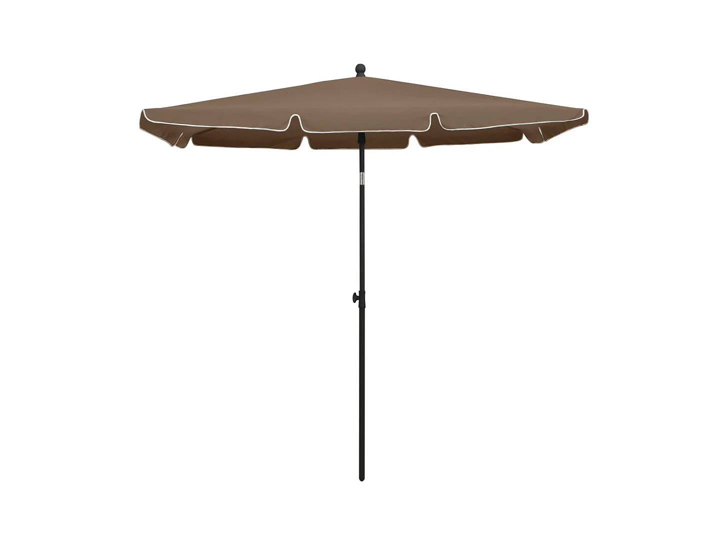 Parasol de jardin avec mât 210x140 Taupe