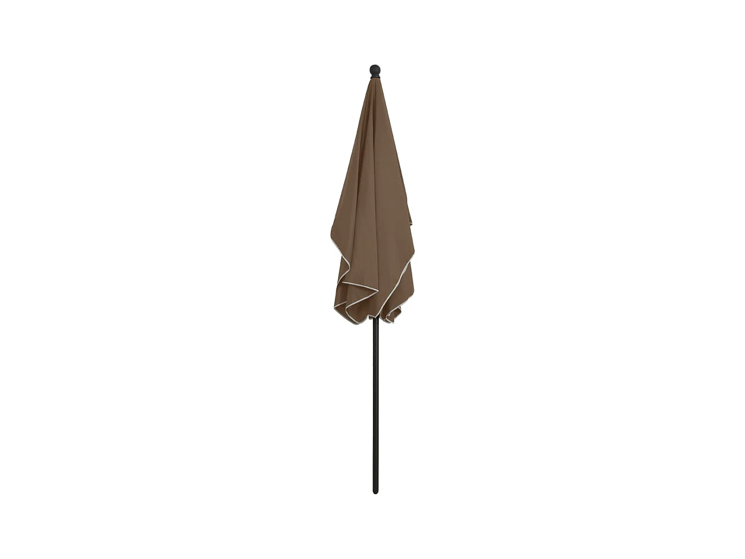 Parasol de jardin avec mât 210x140 Taupe