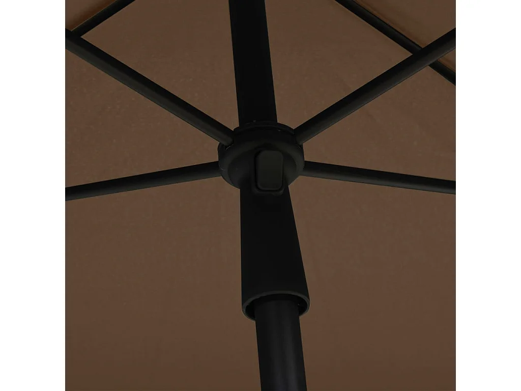 Parasol de jardin avec mât 210x140 Taupe