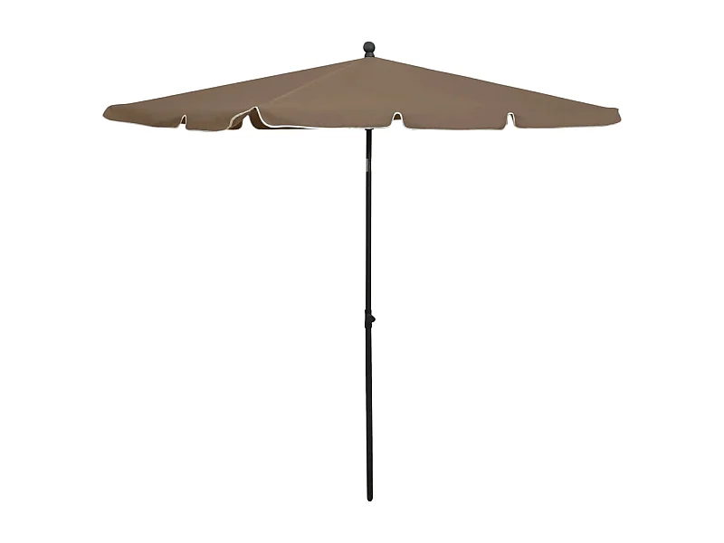 Parasol de jardin avec mât 210x140 Taupe