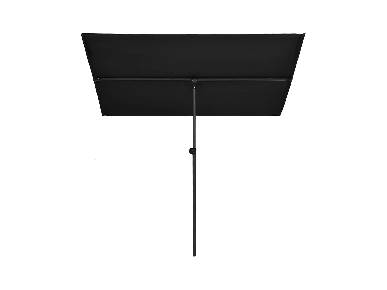 Parasol d'extérieur avec mât en aluminium 180x130 Noir