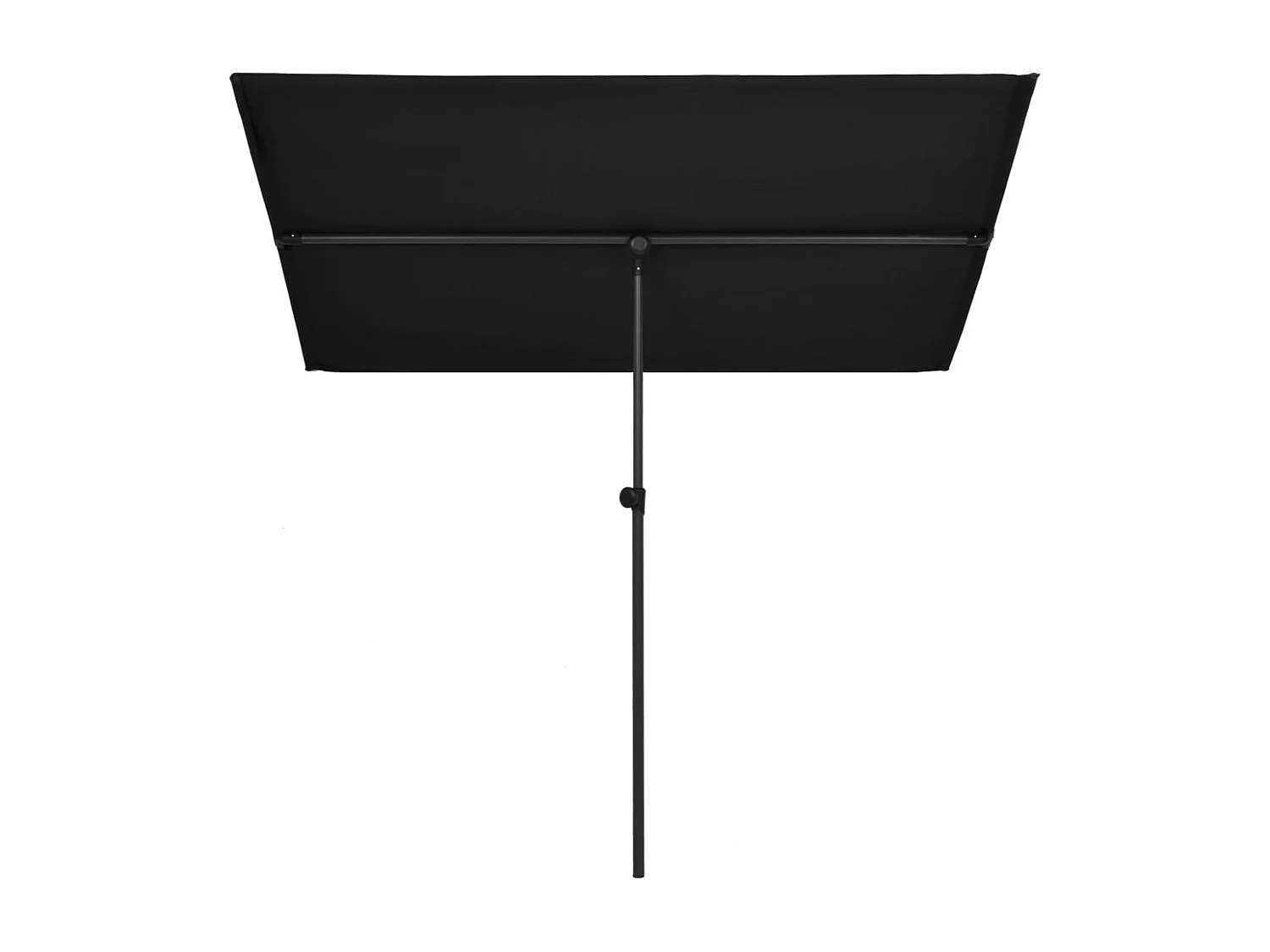 Parasol d'extérieur avec mât en aluminium 180x130 Noir
