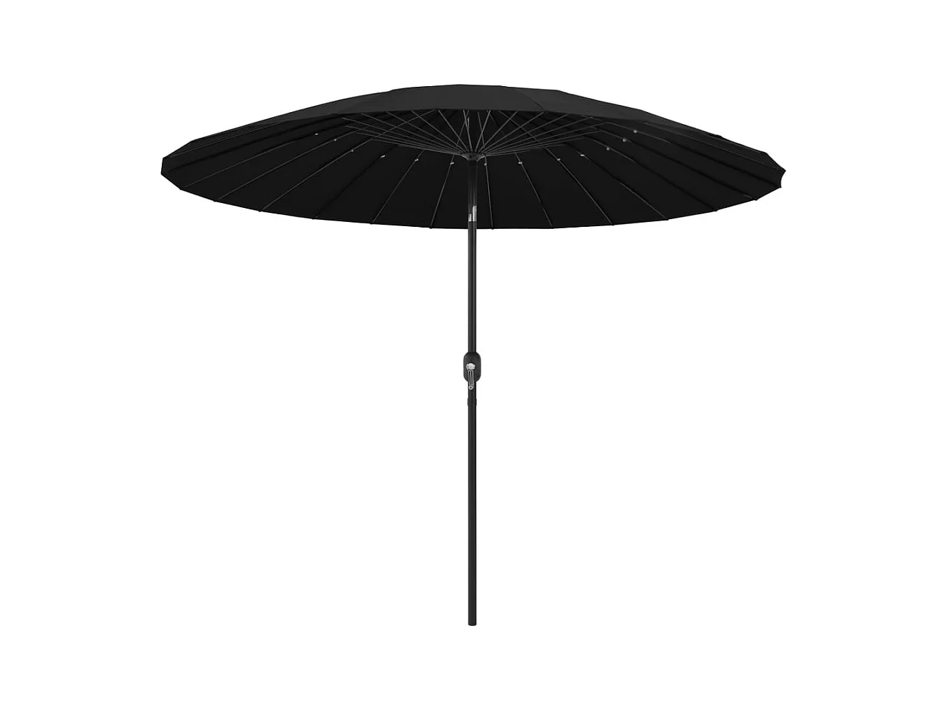 Parasol d'extérieur avec mât en aluminium 270cm Noir