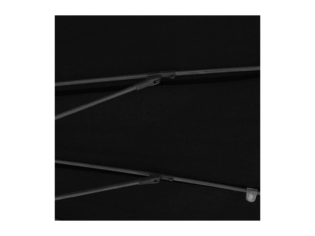 Parasol d'extérieur avec mât en aluminium 270cm Noir