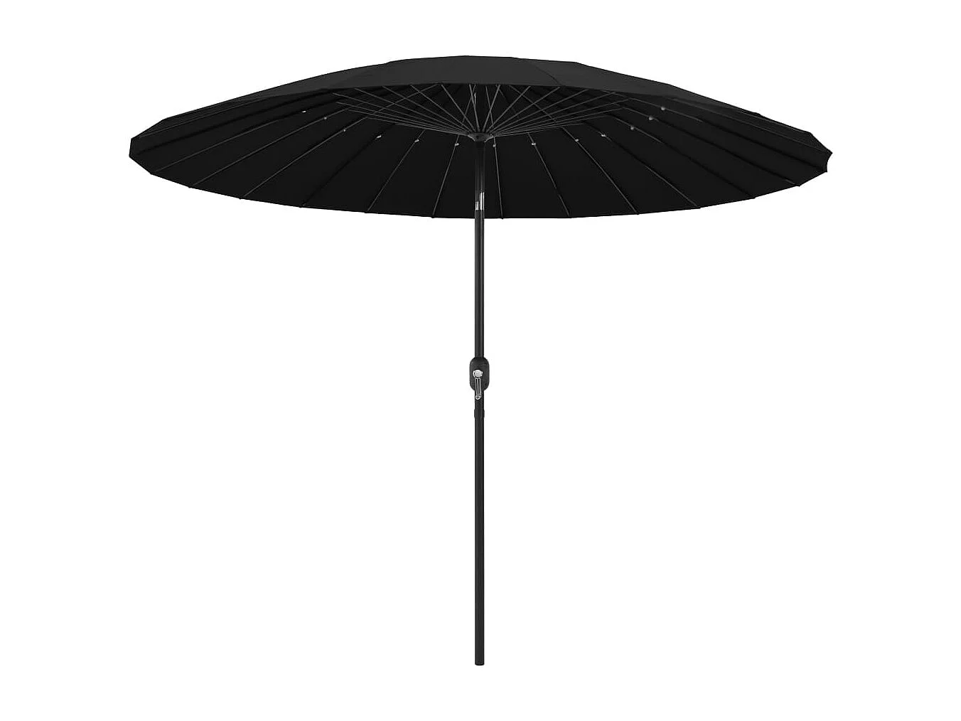 Parasol d'extérieur avec mât en aluminium 270cm Noir