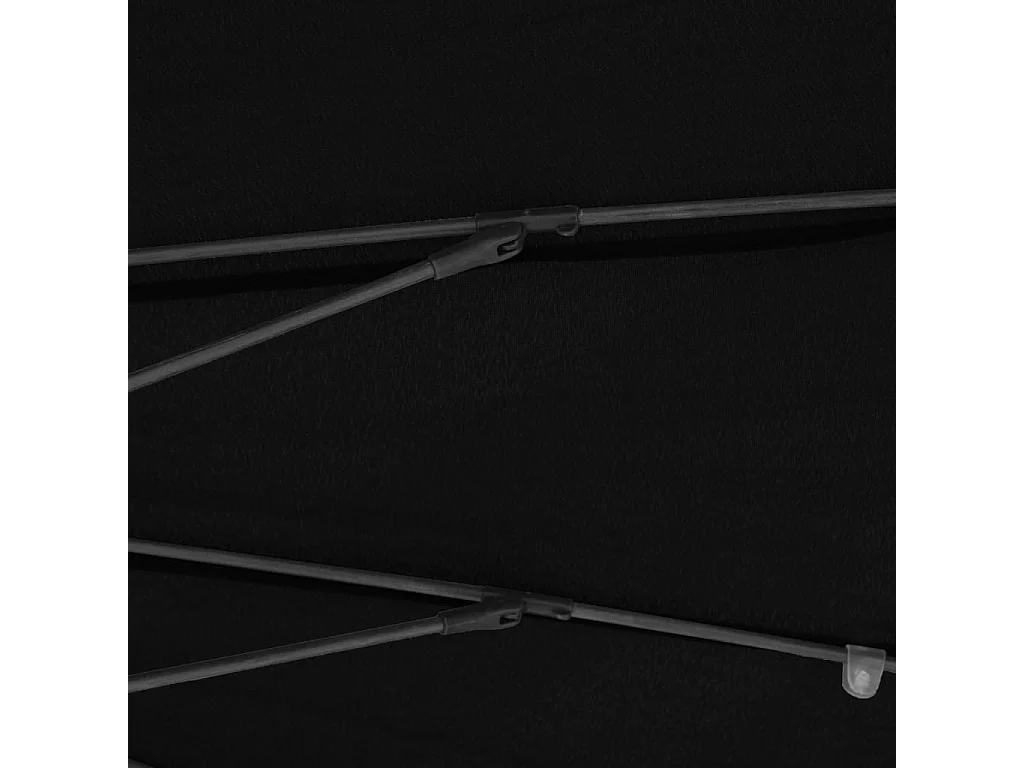 Parasol d'extérieur avec mât en aluminium 270cm Noir