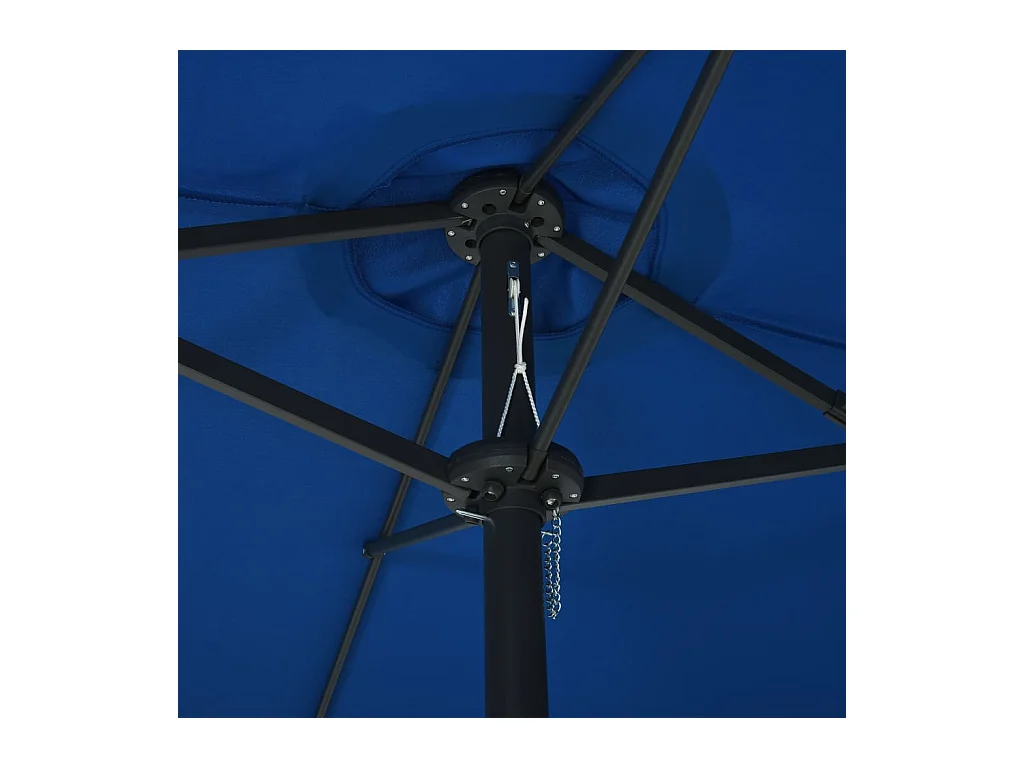 Parasol d'extérieur et poteau en aluminium 460x270 Bleu