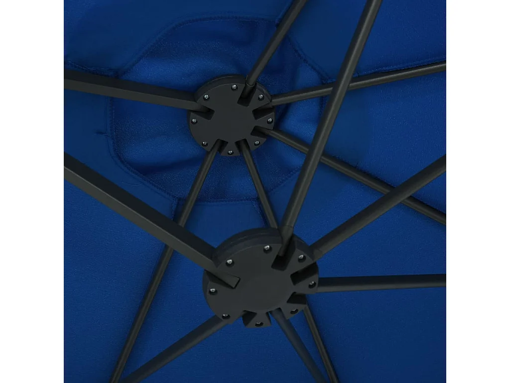 Parasol d'extérieur et poteau en aluminium 460x270 Bleu