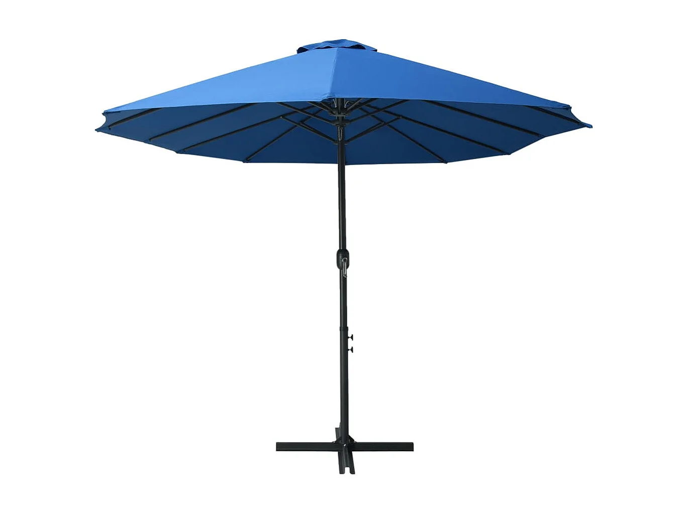 Parasol d'extérieur et poteau en aluminium 460x270 Bleu