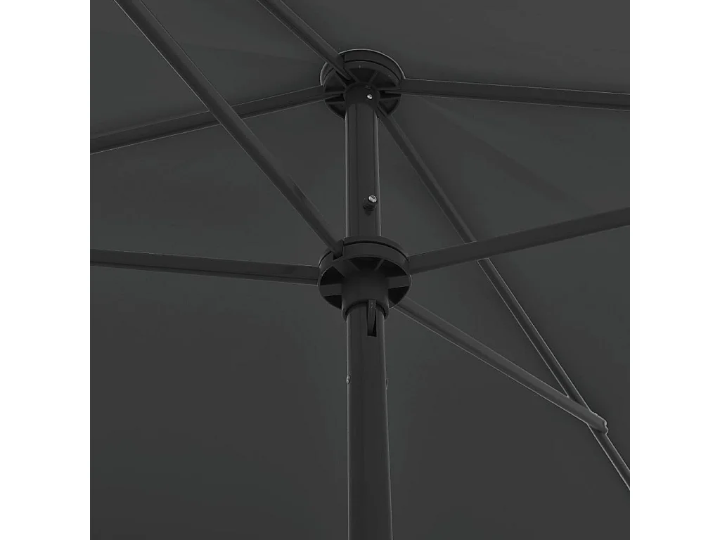 Parasol de plage Anthracite 200x125