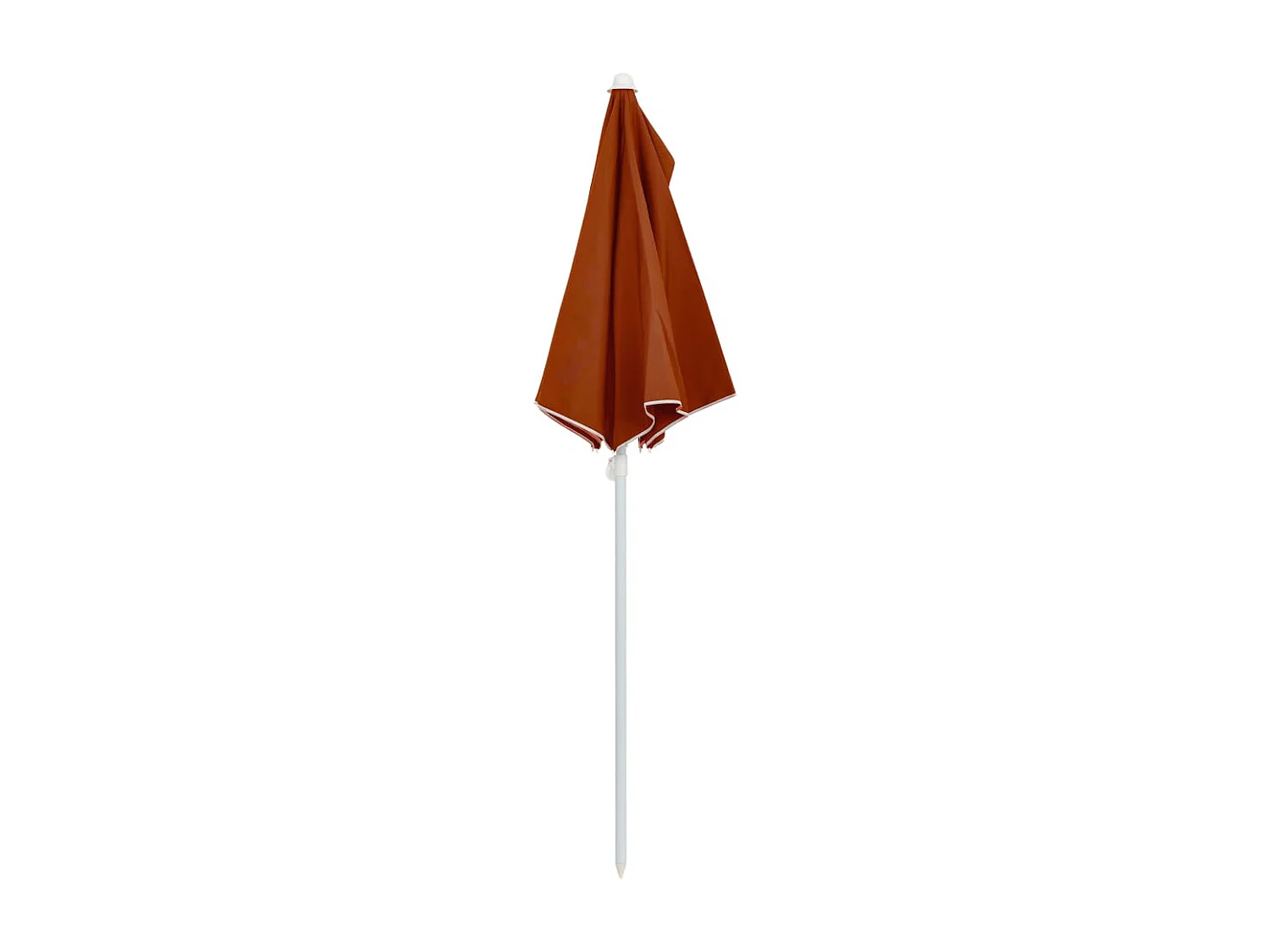 Demi-parasol de jardin avec mât 180x90 Terre cuite