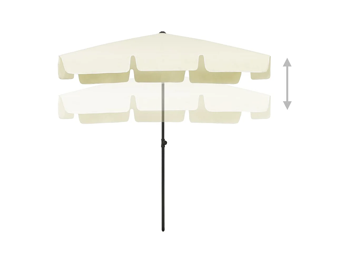 Parasol de plage Jaune sable 200x125