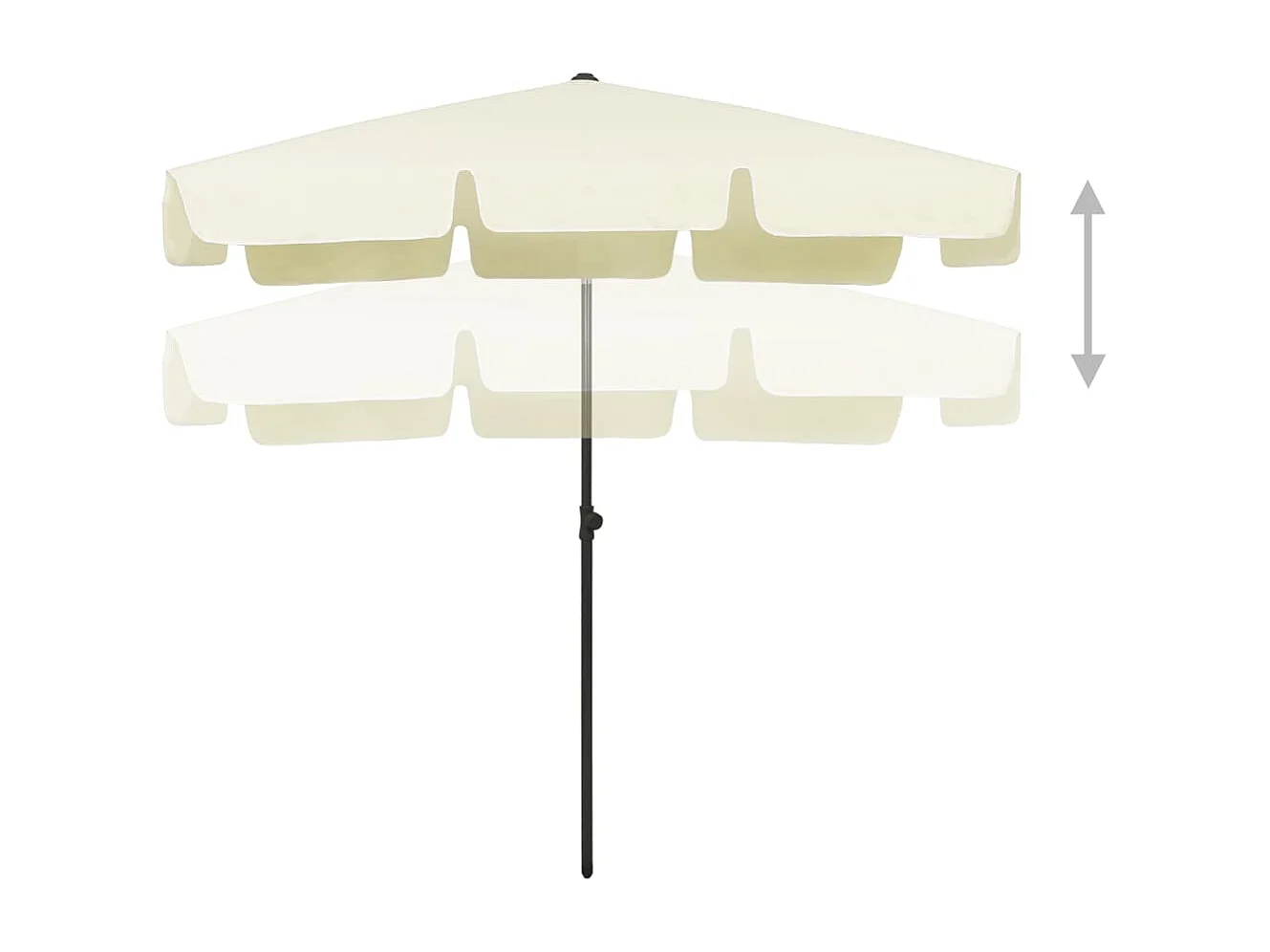 Parasol de plage Jaune sable 200x125