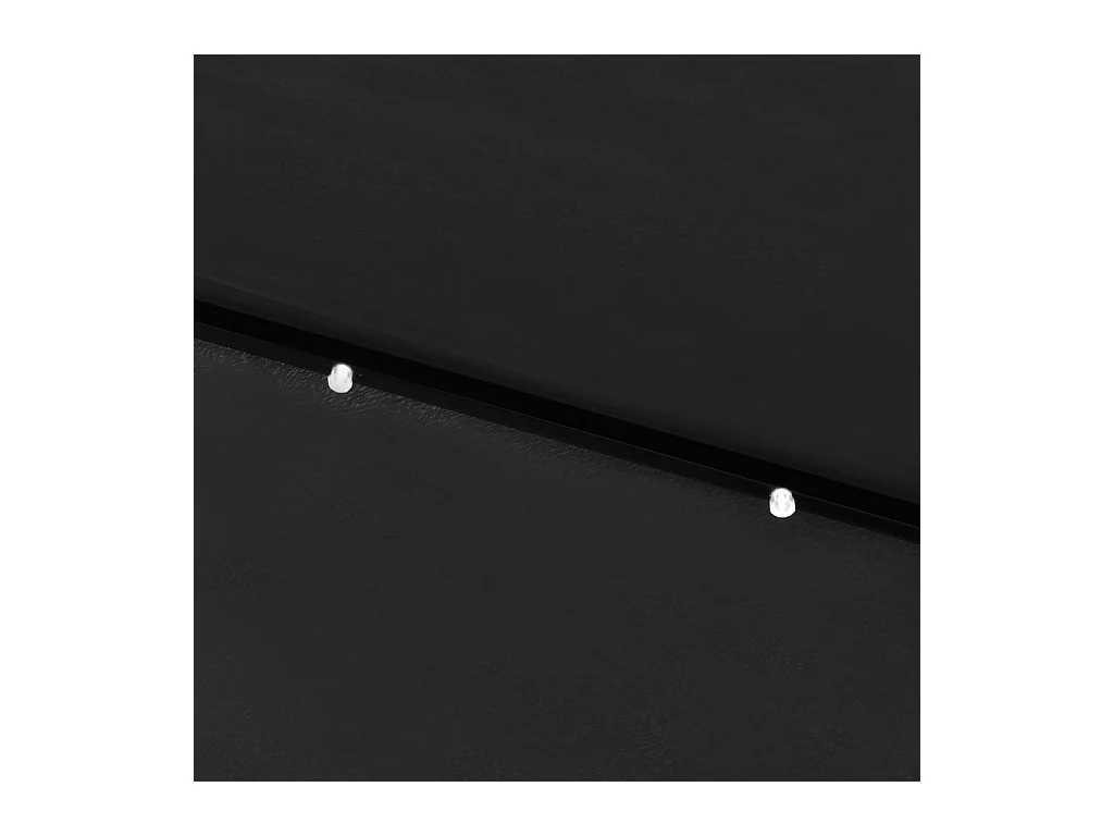 Parasol avec LED et mât en acier Noir 2x3 m