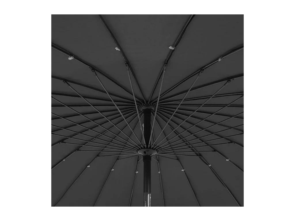 Parasol d'extérieur avec mât en aluminium 270cm Anthracite