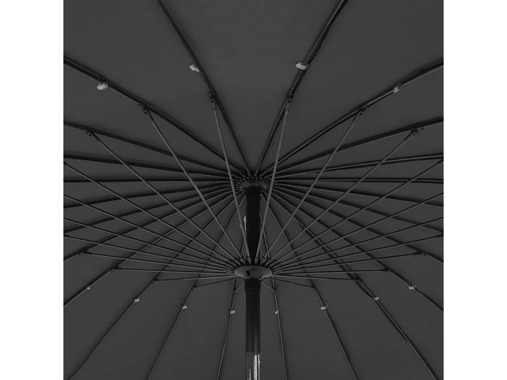 Parasol d'extérieur avec mât en aluminium 270cm Anthracite