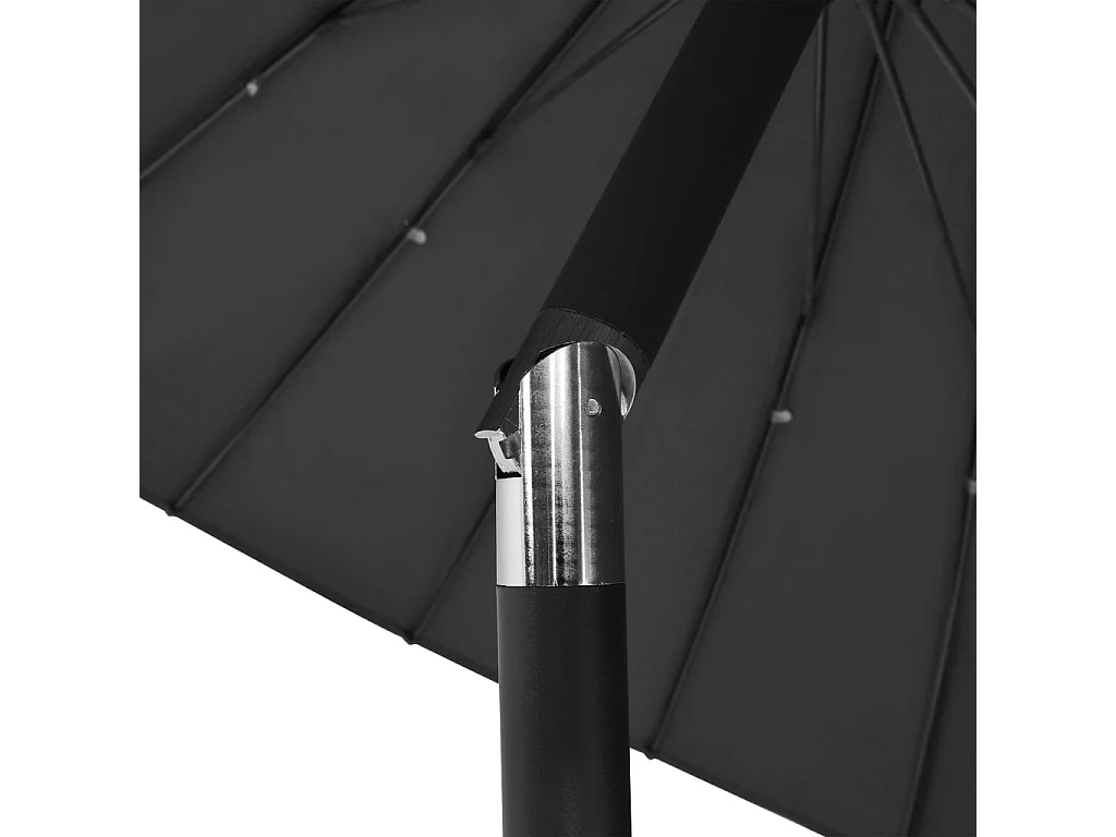 Parasol d'extérieur avec mât en aluminium 270cm Anthracite