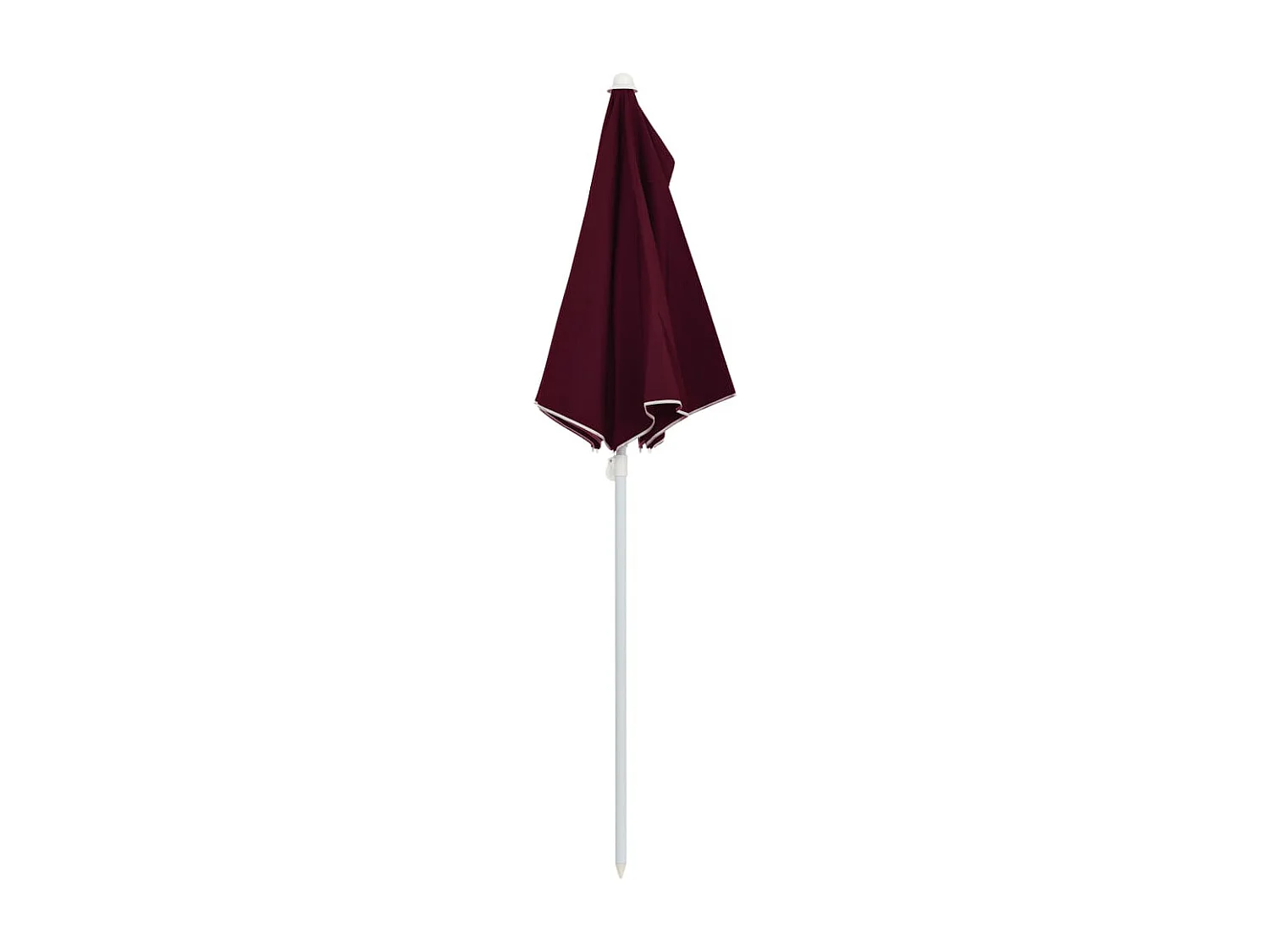 Demi-parasol de jardin avec mât 180x90 Rouge bordeaux