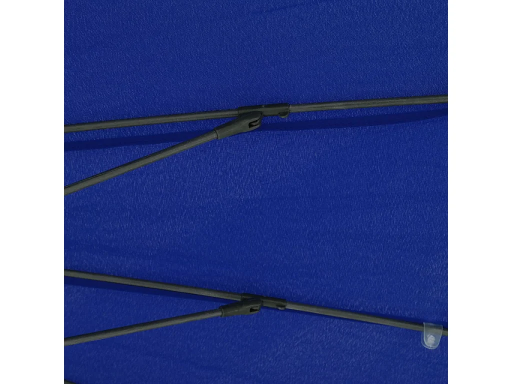 Parasol d'extérieur avec mât en aluminium 270cm Bleu azuré