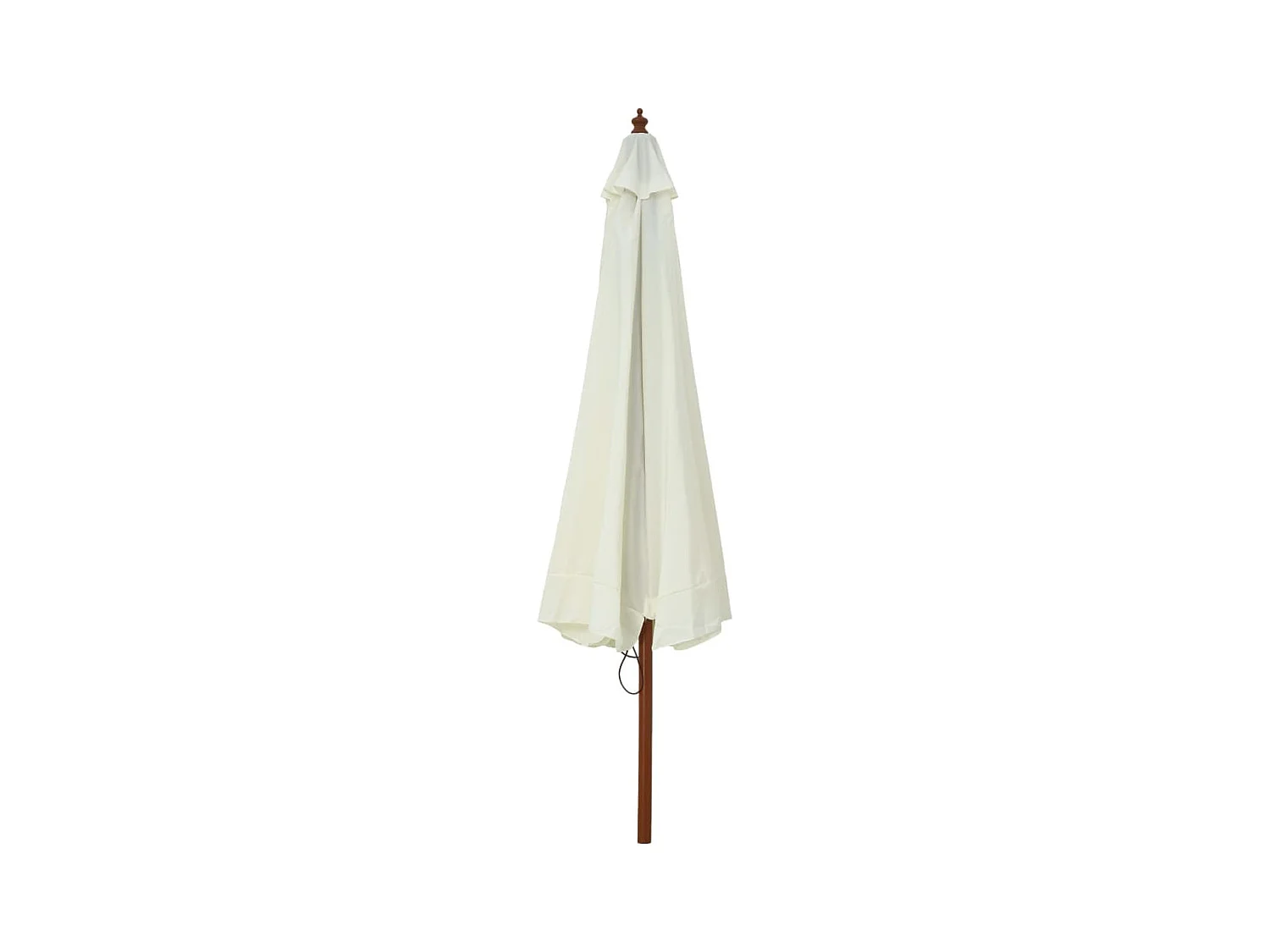 Parasol avec mât en bois 330cm Blanc sable
