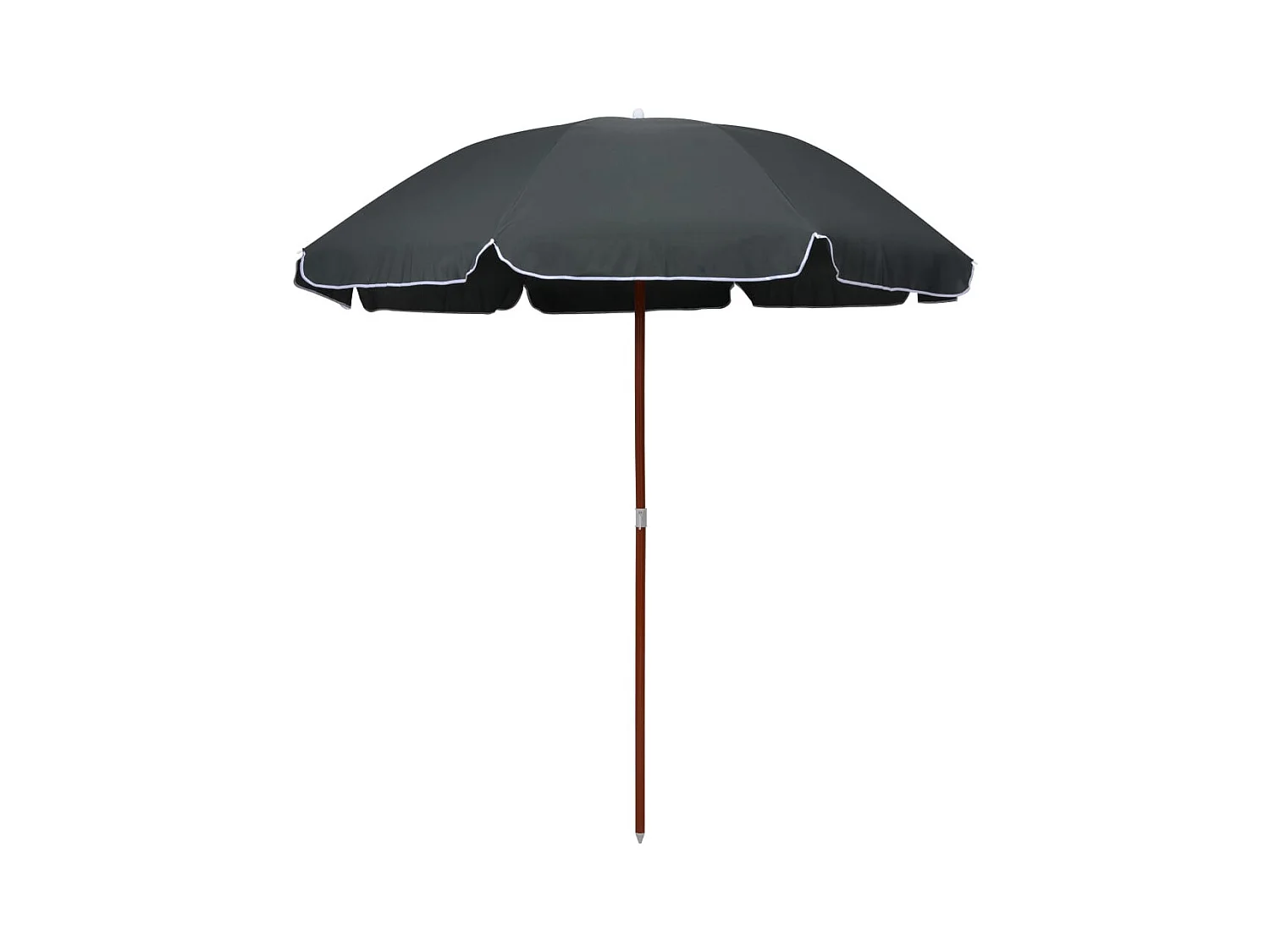 Parasol avec mât en acier 240cm Anthracite