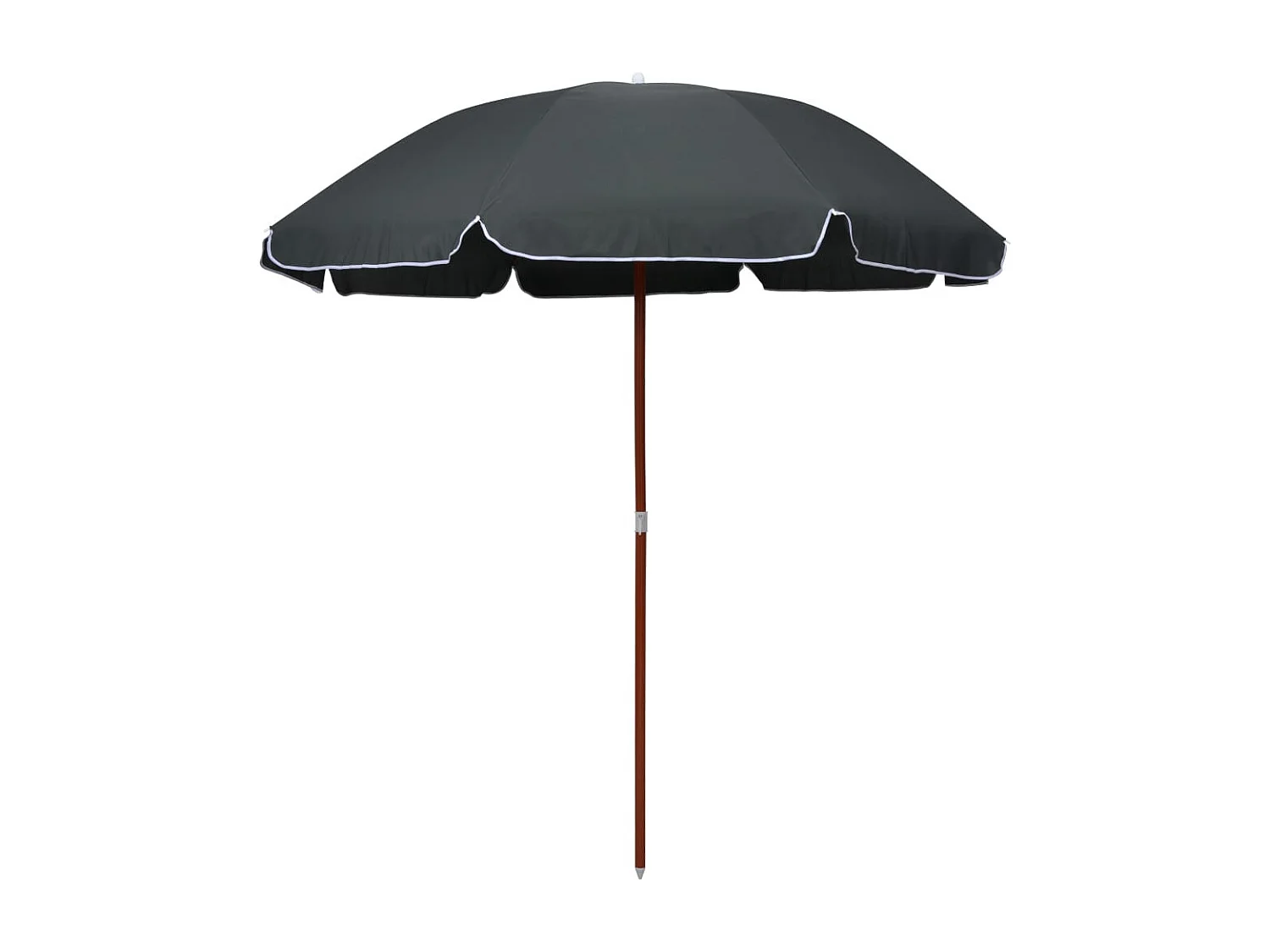 Parasol avec mât en acier 240cm Anthracite