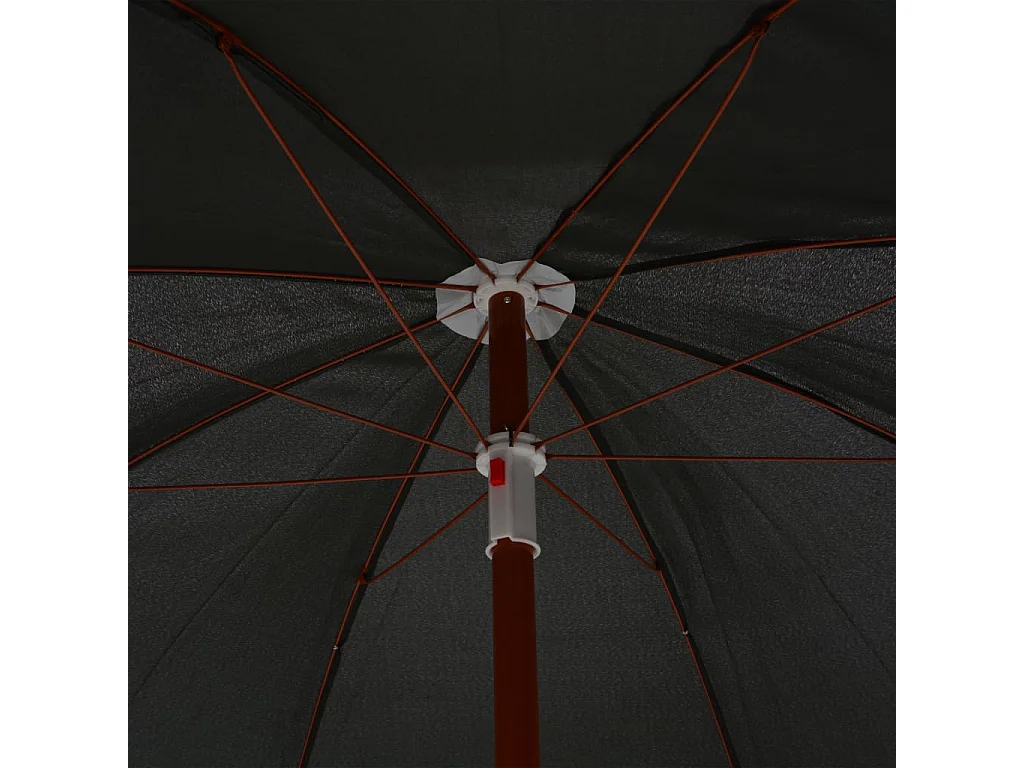 Parasol avec mât en acier 240cm Anthracite