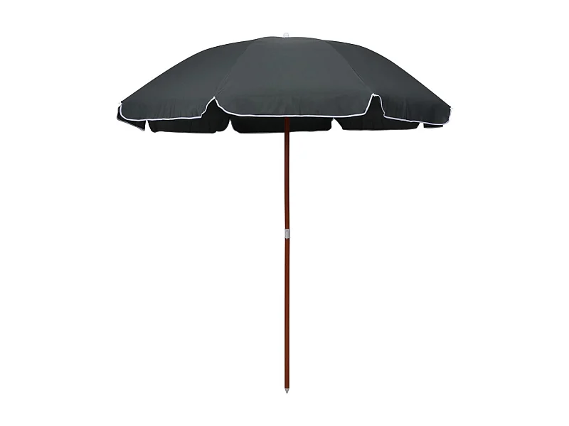 Parasol avec mât en acier 240cm Anthracite