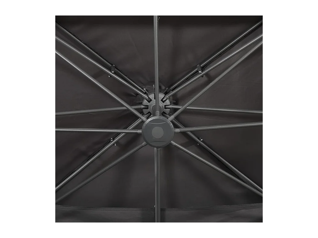 Parasol déporté à double toit Anthracite 400x300