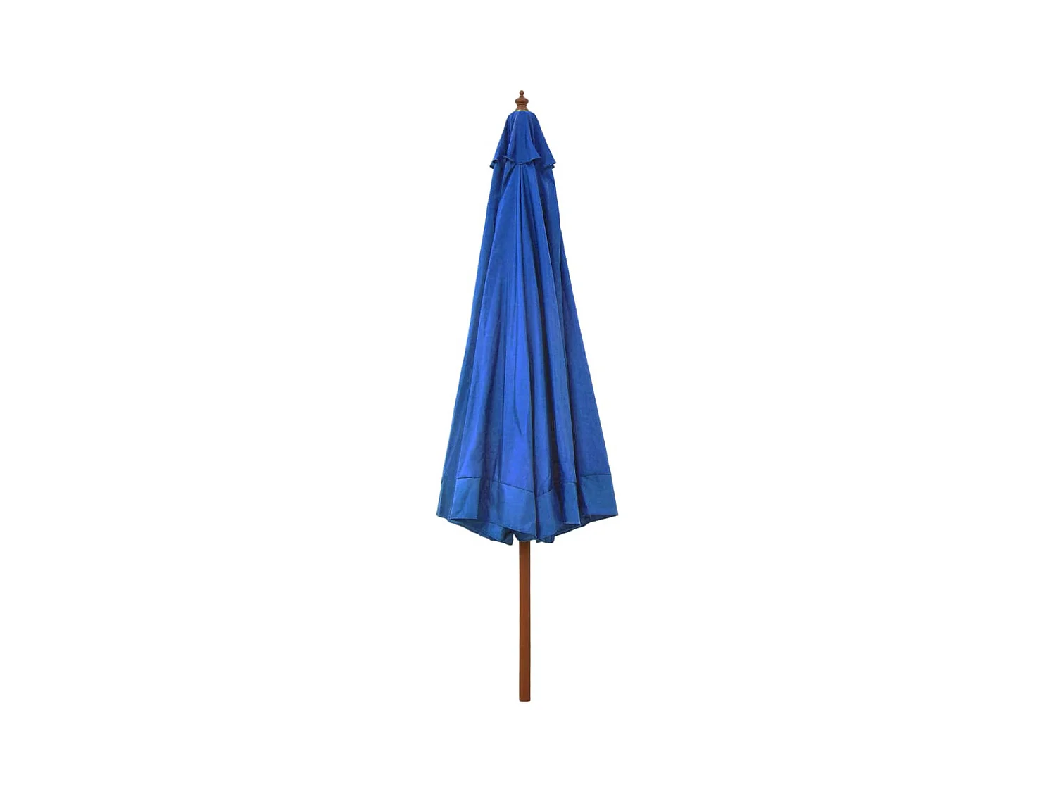 Parasol avec mât en bois 330cm Bleu azuré
