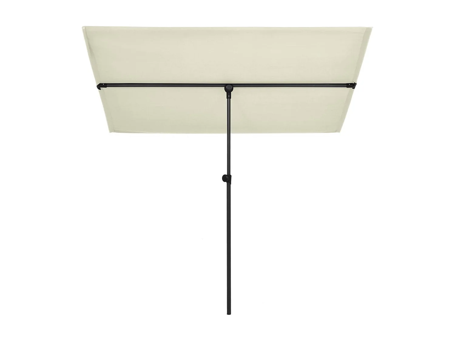 Parasol d'extérieur avec mât en aluminium 180x130 Blanc sable