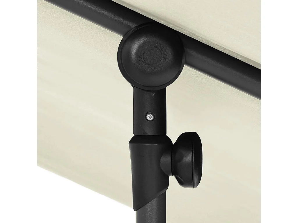 Parasol d'extérieur avec mât en aluminium 180x130 Blanc sable