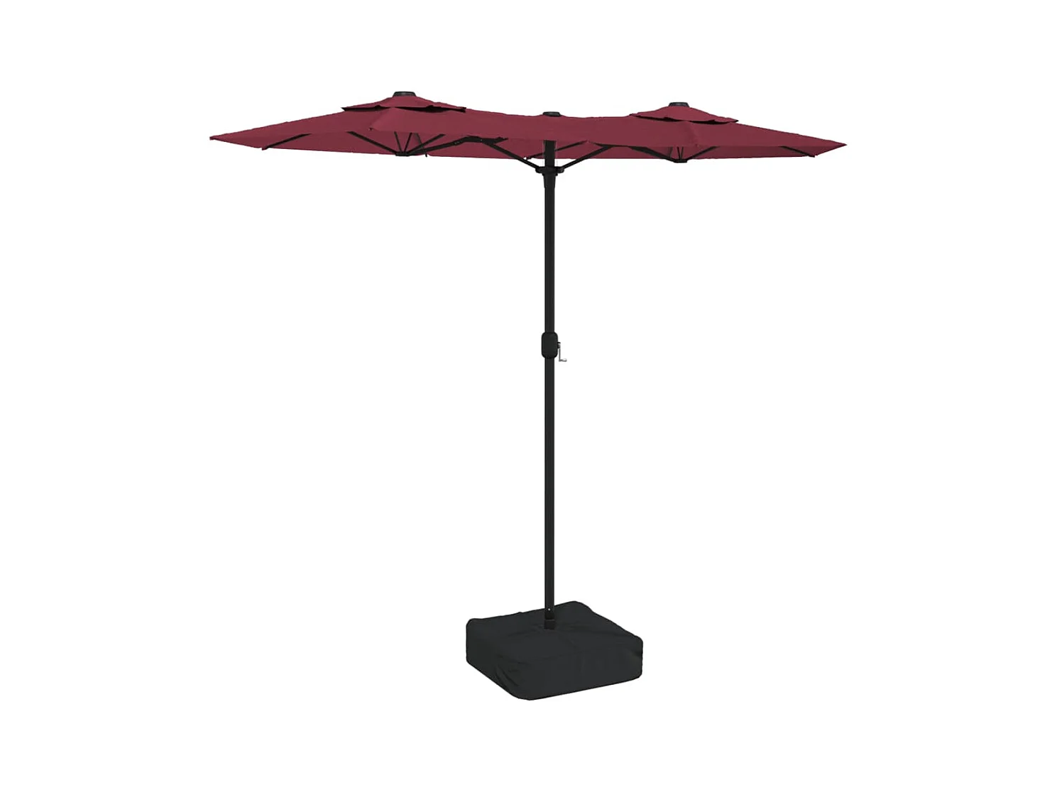 Parasol à double tête rouge bordeaux 316x240