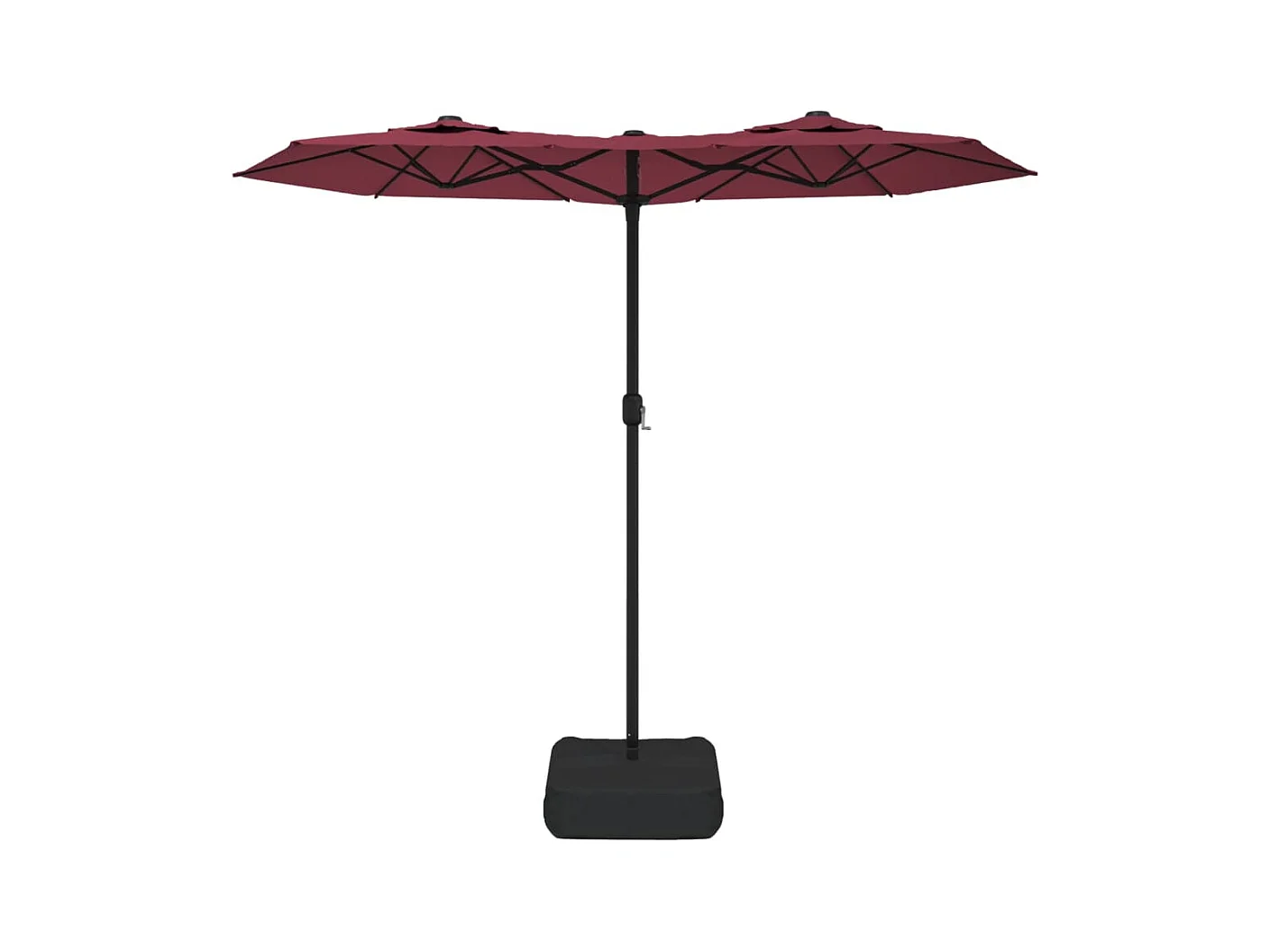 Parasol à double tête rouge bordeaux 316x240