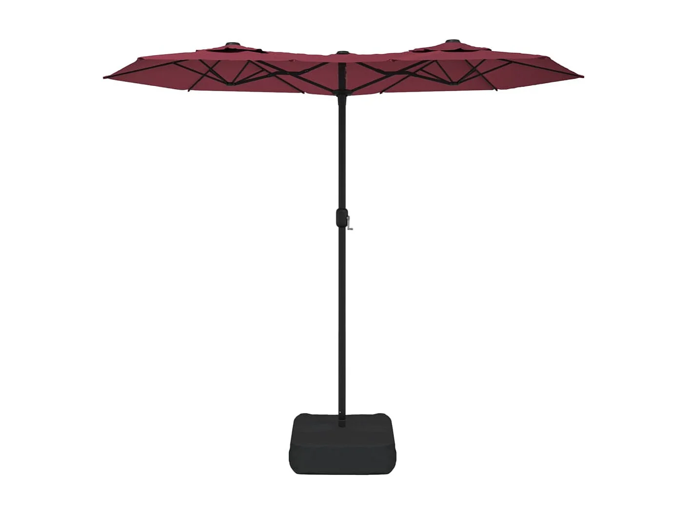 Parasol à double tête rouge bordeaux 316x240