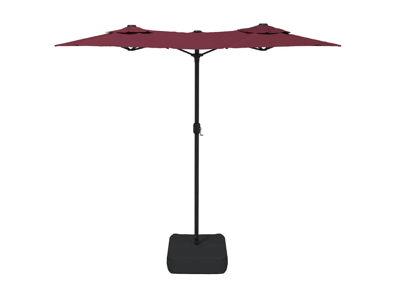 Parasol à double tête rouge bordeaux 316x240