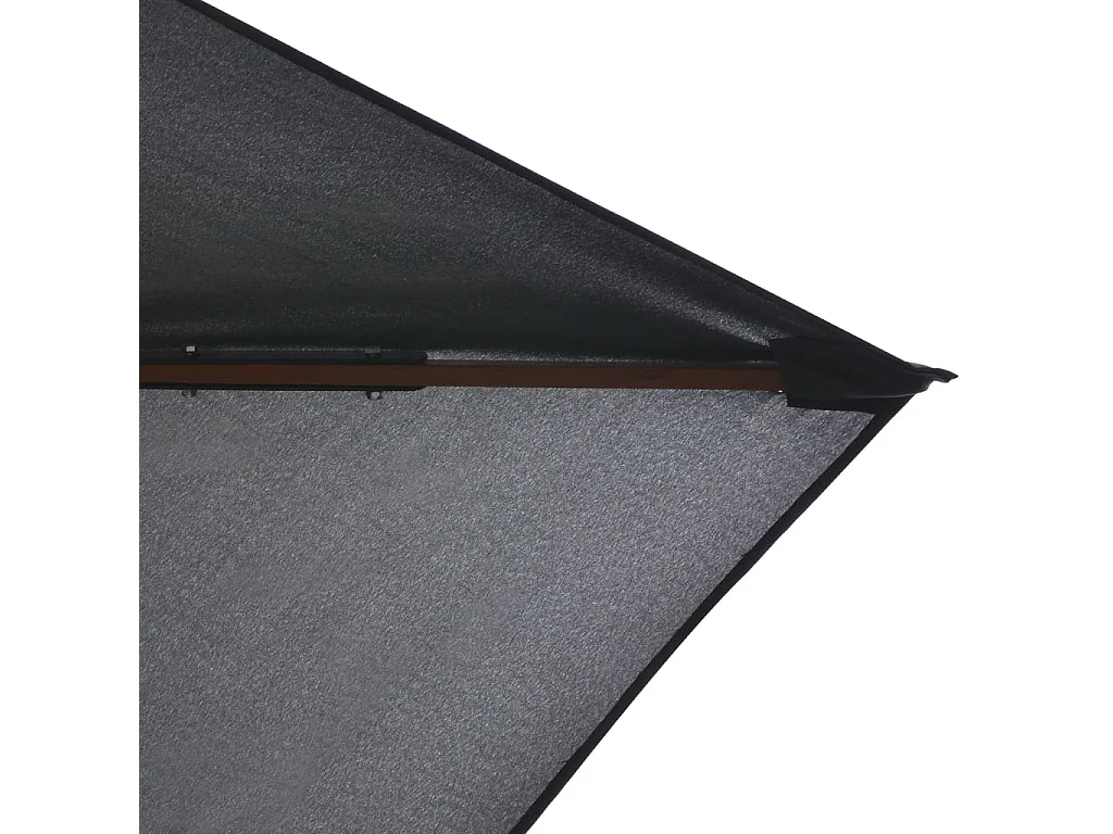 Parasol d'extérieur avec mât en bois 200x300 Anthracite