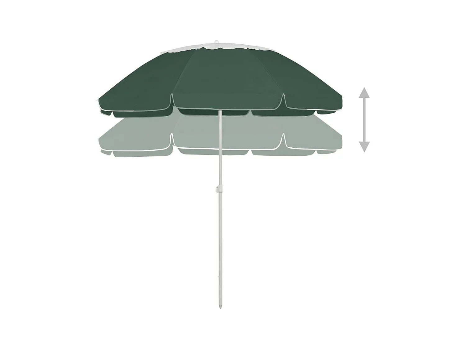 Parasol de plage Vert 300cm 3